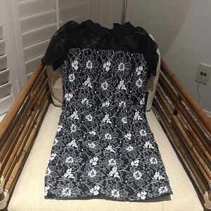 Karl Lagerfeld Black Lace Detail Garment